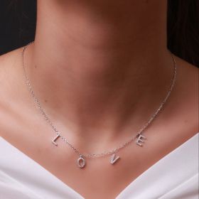 Necklace with love letters