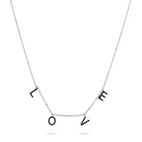  שיבוץ זירקונים שחורים .Love. צוקר  אותיות 